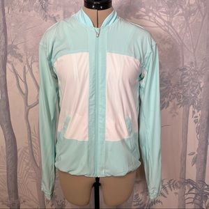 Lululemon Off The Court Jacket in Aquamarine White Mint Windbreaker 6 #W4B12S